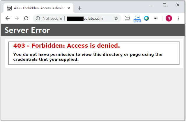 Resolve '403 - Forbidden: Access is denied' while accessing Num